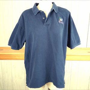 Nestle Colorfully Embroidered Navy Blue Golf Polo